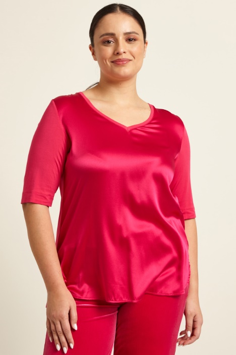 T-shirt in jersey e raso Intrend