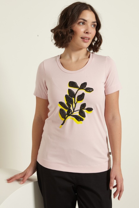 T-shirt con paillettes Intrend