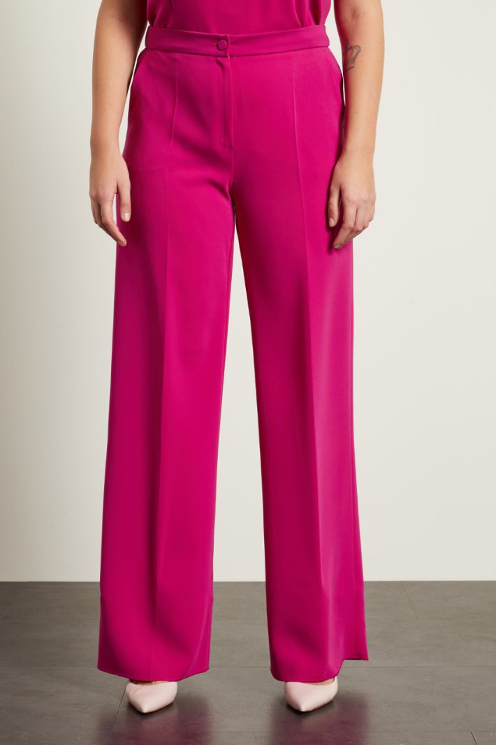 Pantaloni a palazzo con piega Intrend - 2