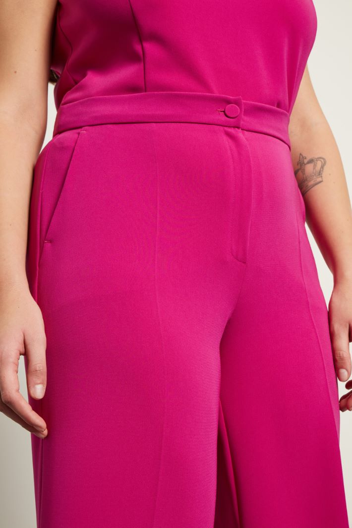 Pantaloni a palazzo con piega Intrend - 4