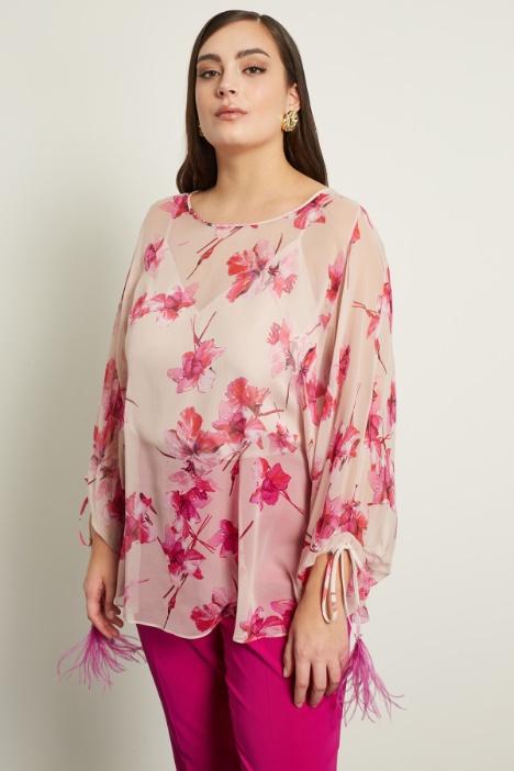 Blusa con coulisse al polso Intrend