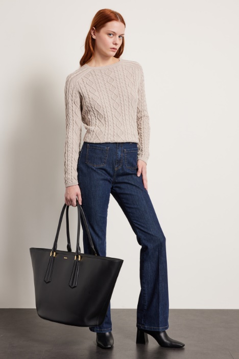 Maxi borsa in pelle Intrend - 3