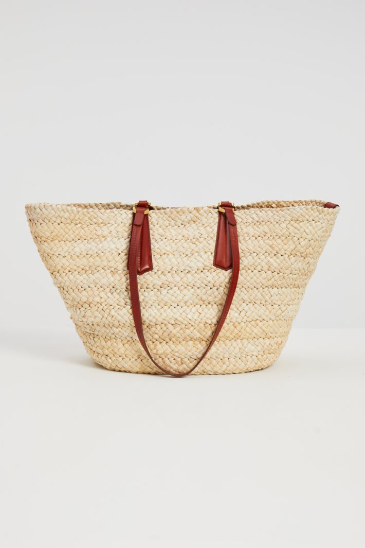 Maxi borsa in paglia Intrend - 3