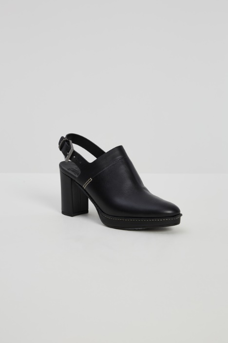 Mule in pelle con tacco Intrend - 2