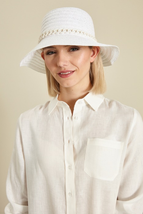 Chain-detailed cloche hat Intrend