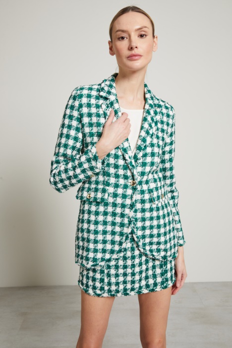 Blazer monopetto in tweed Intrend