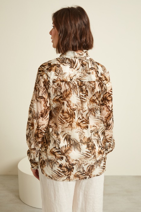 Camicia in mussola stampata Intrend - 3