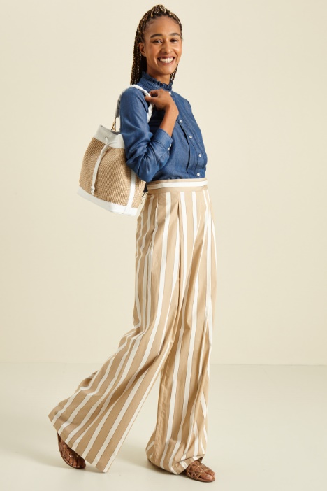 Poplin trousers Intrend