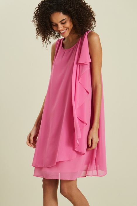 Flounced georgette dress Intrend