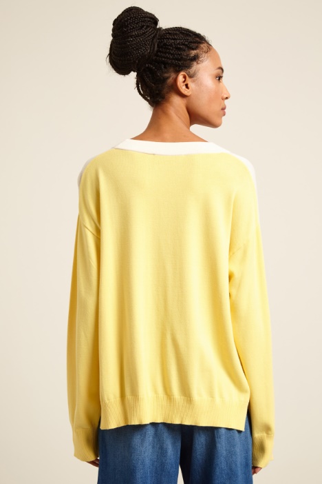 Cardigan in filato di viscosa Intrend - 3