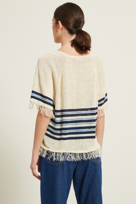  Maglia sfrangiata in lino Intrend - 2