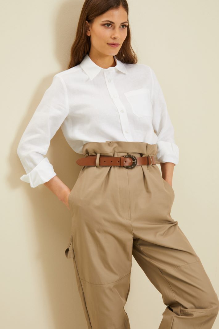 Leather belt Intrend