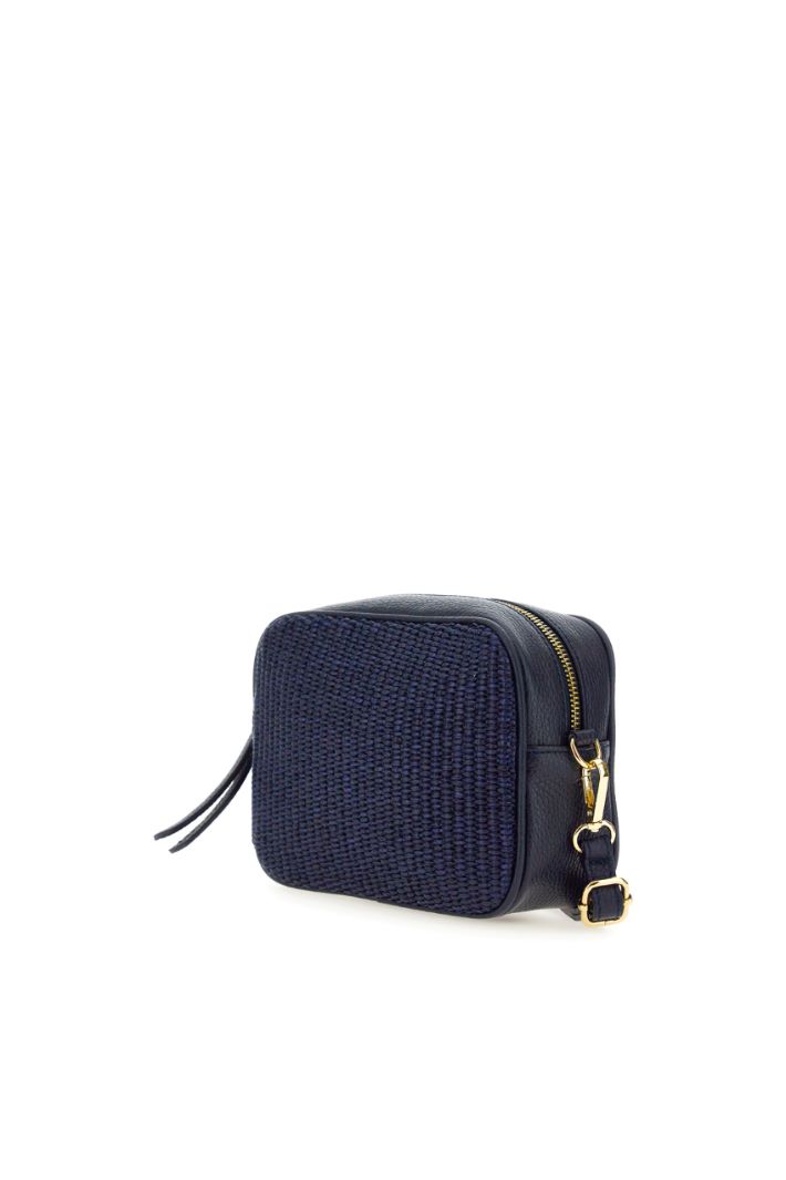 Leather and raffia bag Intrend