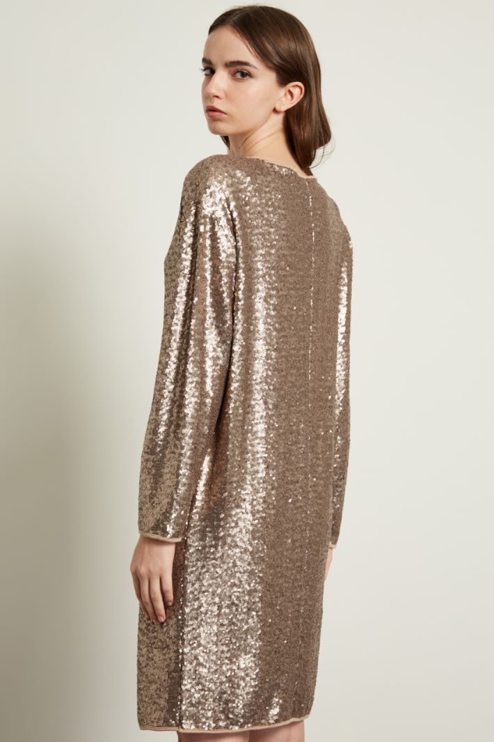 Abito in jersey con paillettes