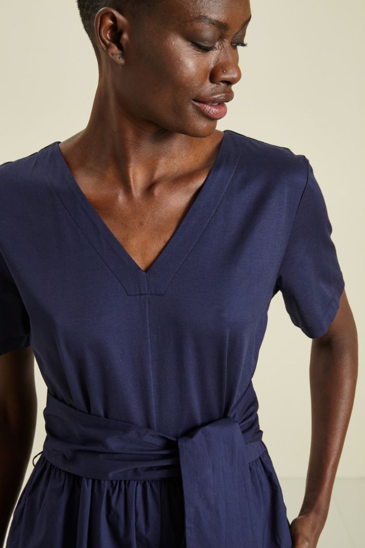 Jersey and poplin jumpsuit Intrend