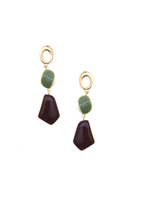 Resin pendant earrings Intrend