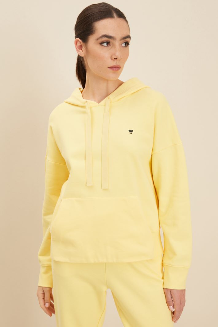 Topshop yellow deals heart hoodie