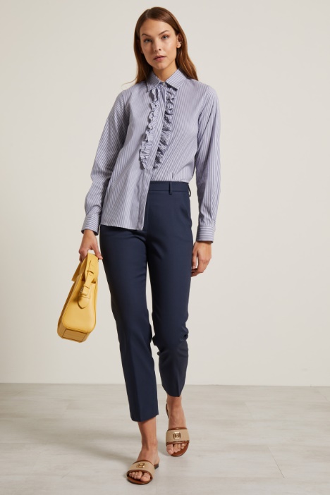 Camicia in cotone con rouches Intrend