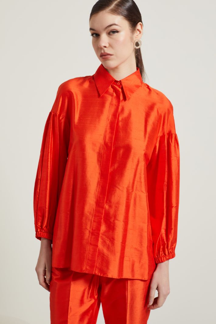 Camicia in shantung di seta Intrend - 3