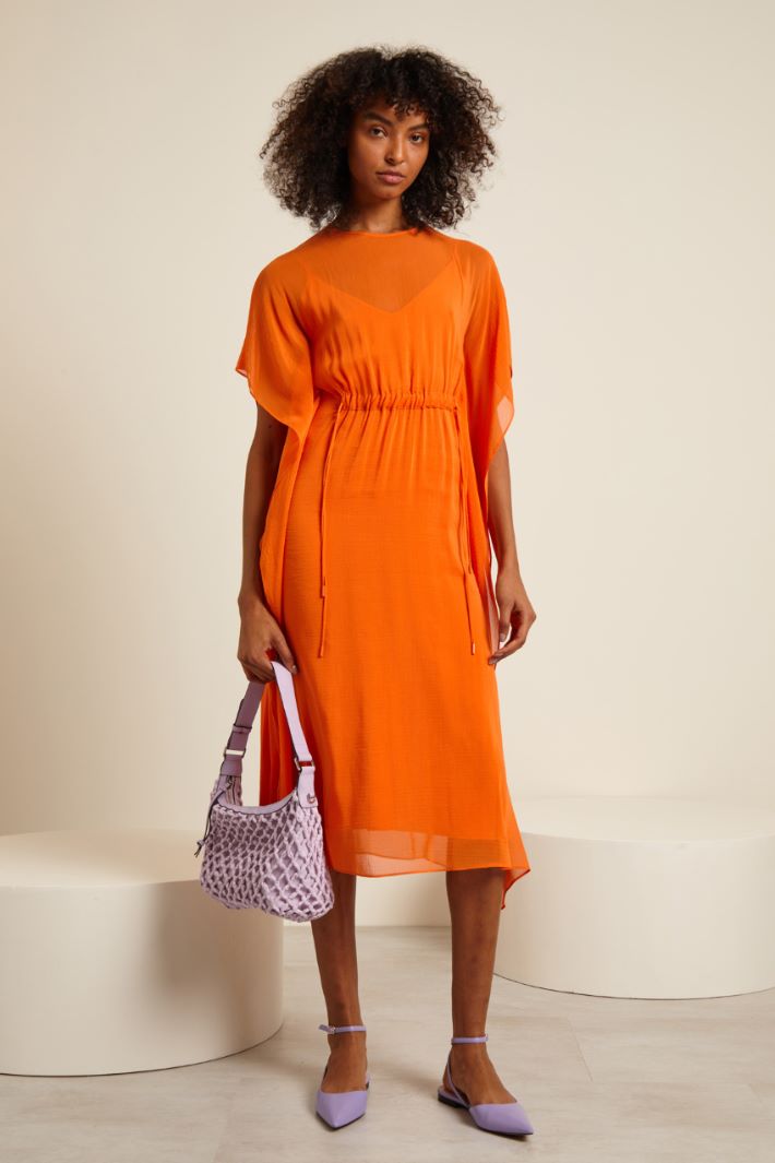 Abito in georgette con coulisse