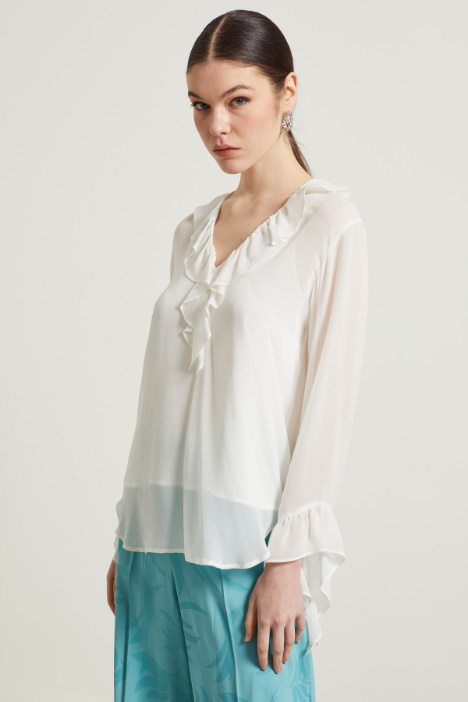 Blusa con rouches Intrend