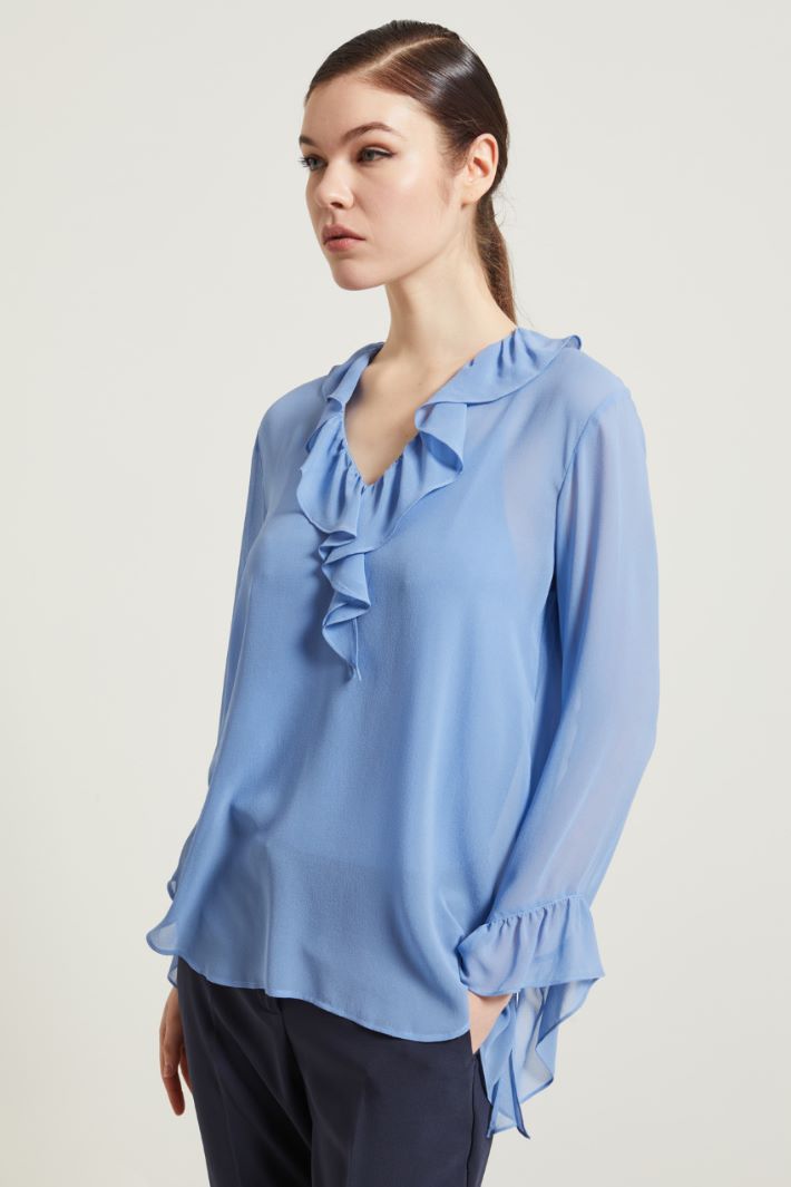 Blusa con rouches