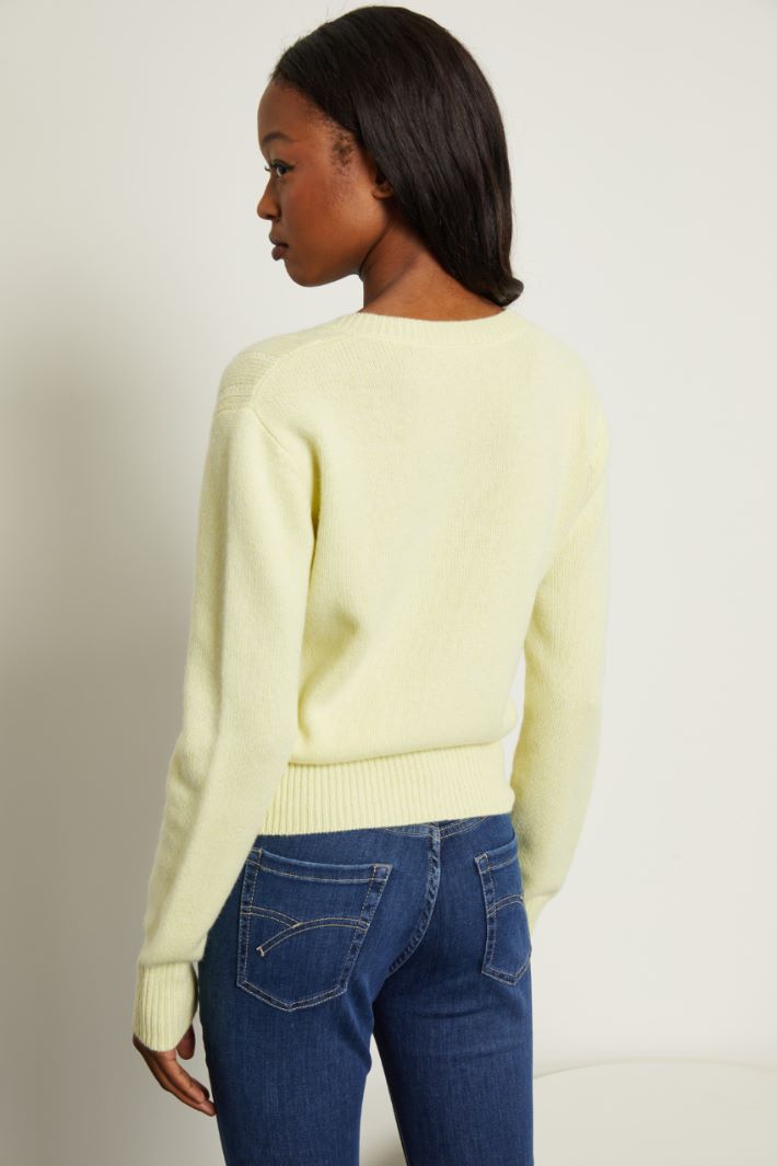 Maglia a trecce in cashmere