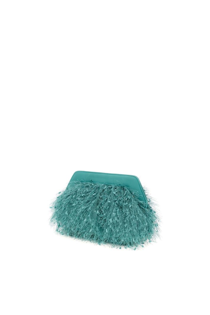 Feather-embellished clutch Intrend