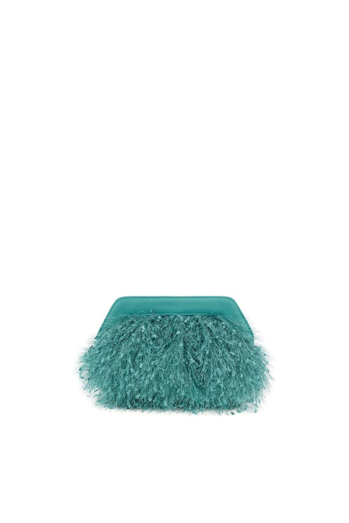 Feather-embellished clutch Intrend