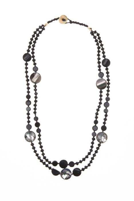 Multi-row resin necklace Intrend