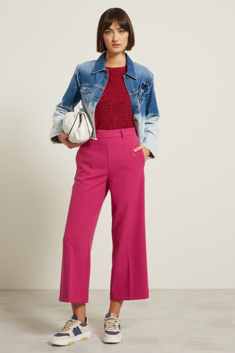 Pantaloni cropped flare Intrend
