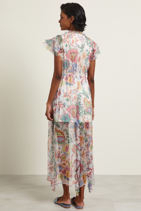 Abito in chiffon di seta lamé Intrend - 3