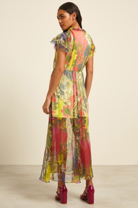 Abito in chiffon di seta lamé Intrend - 3