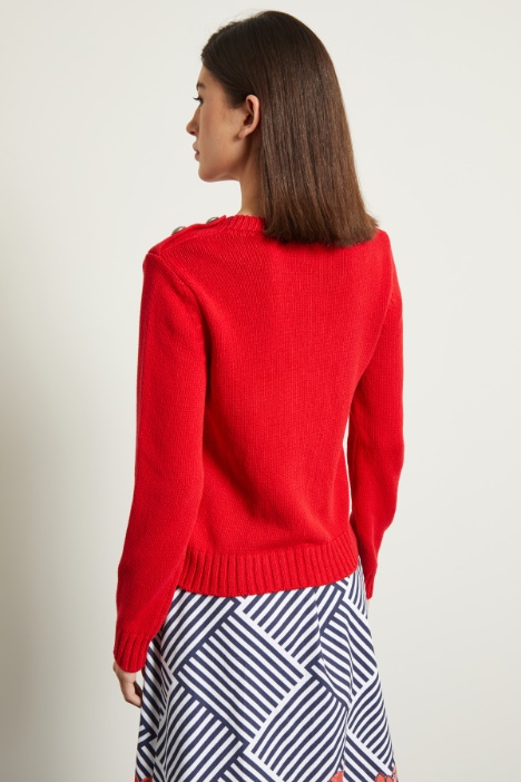 Maglia con intarsio e bottoni Intrend - 2