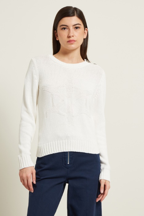 Maglia con intarsio e bottoni Intrend