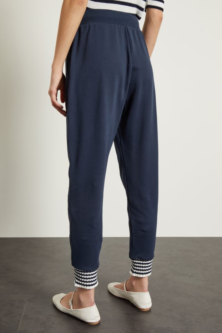 Joggers con dettagli in maglia