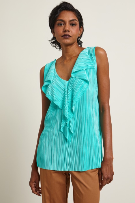 Top in plissé con volant Intrend