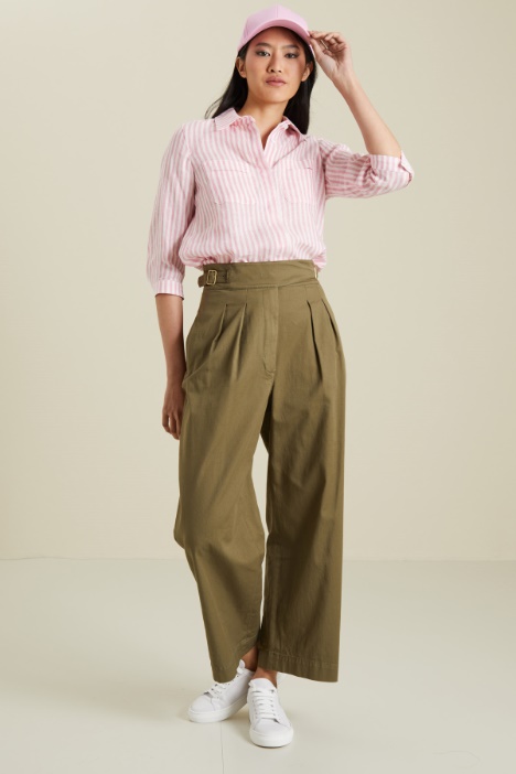 Wide leg gabardine trousers Intrend