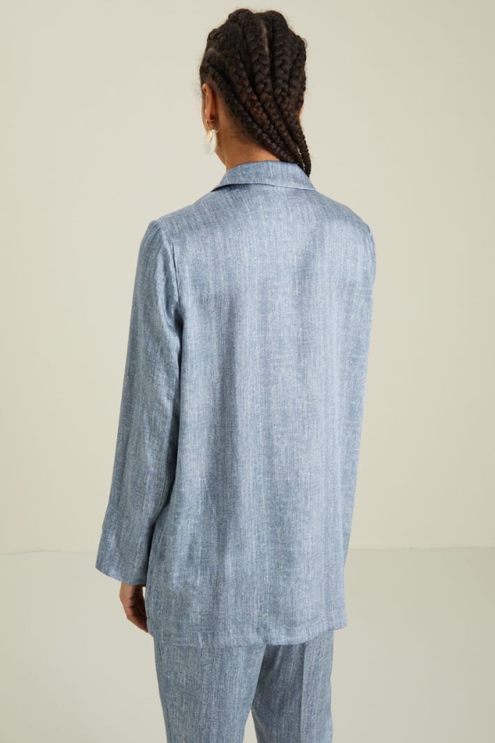 Patterned deconstructed blazer Intrend