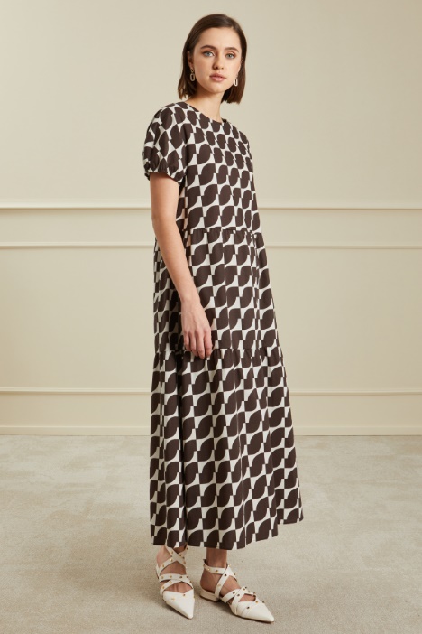 Flounced cotton dress Intrend
