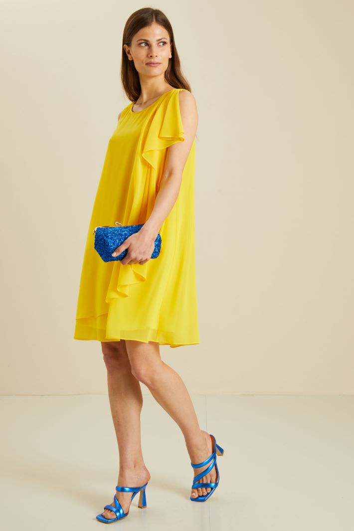 Flounced georgette dress Intrend