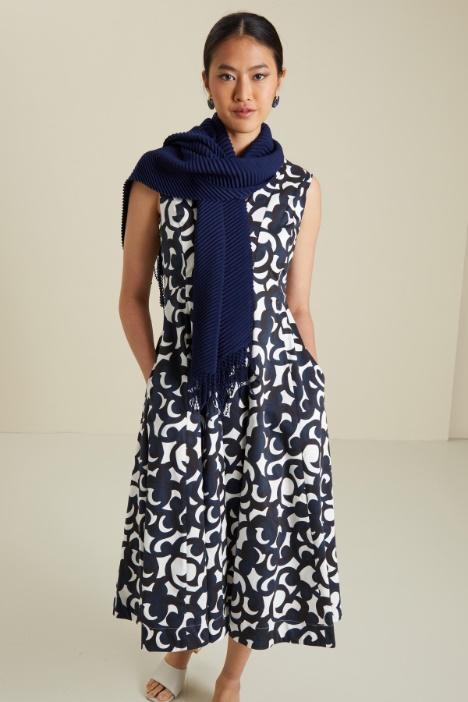 Pleated viscose scarf Intrend