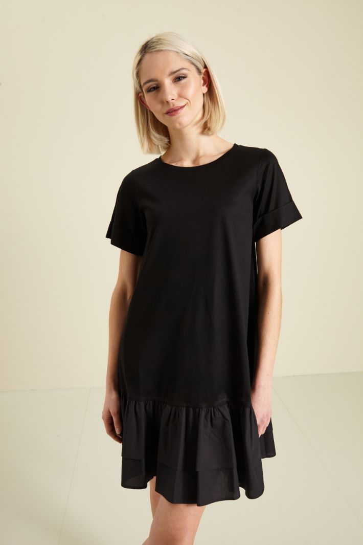 Poplin and jersey dress Intrend