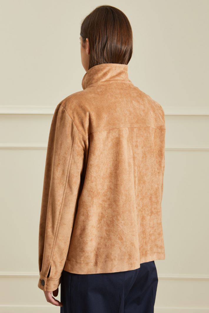  Suede-effect jersey jacket Intrend