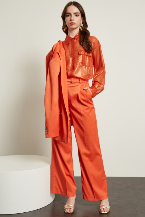 Camicia in georgette laminata Intrend