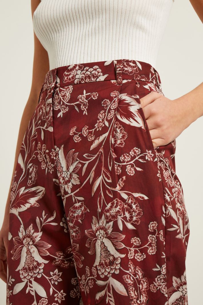 Pantaloni in popeline stampato Intrend - 4