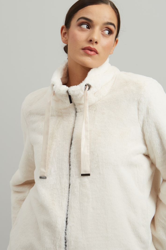 Fur effect jacket  Intrend