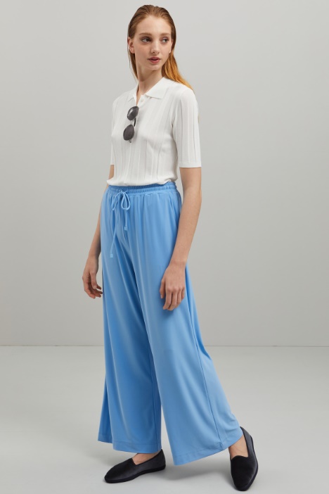 Jersey crepe polo shirt Intrend