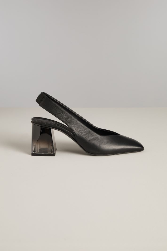 Slingback in pelle Intrend