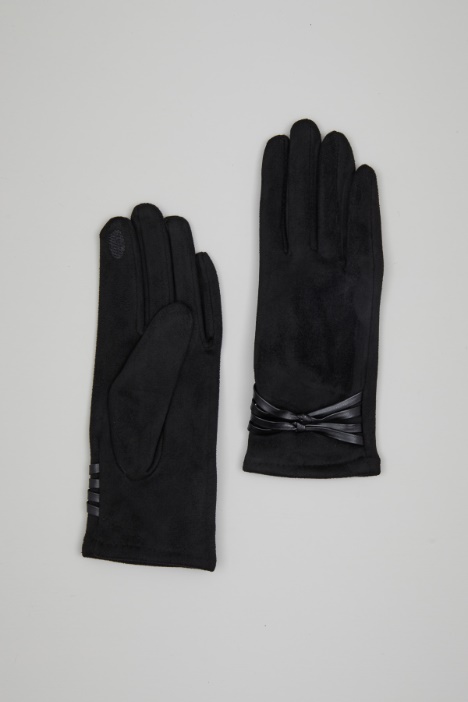 Suede-effect gloves Intrend